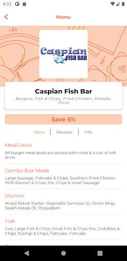 Run android online APK Caspian Fish Bar S45 from MyAndroid or emulate Caspian Fish Bar S45 using MyAndroid