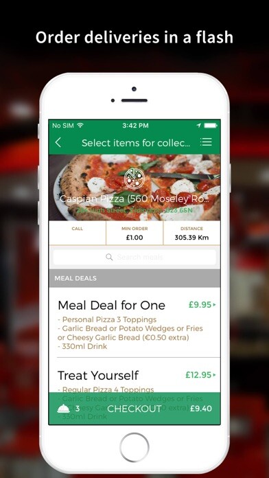Emulate iPhone app Caspian Pizza App using MyAndroid