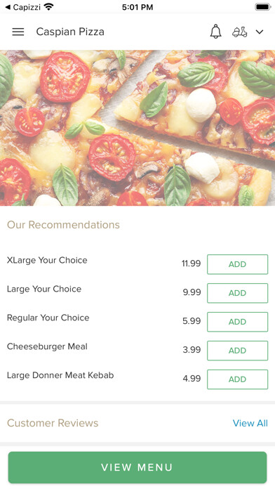 Emulate iPhone app Caspian Pizza using MyAndroid Emulate iPhone app Caspian Pizza using MyAndroid