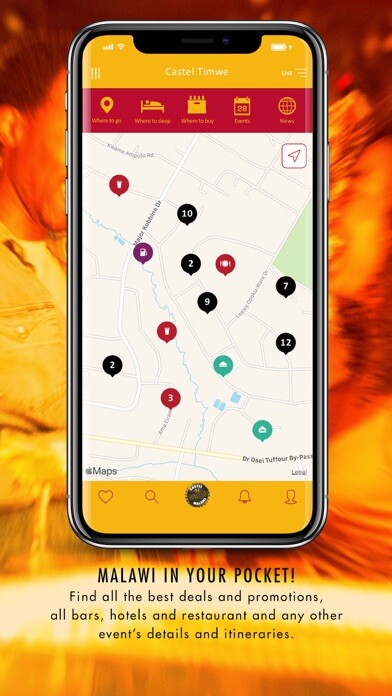 Emulate iPhone app Castel Malawi DrinkApp using MyAndroid
