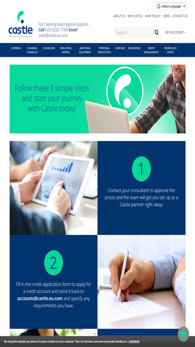 Emulate iPhone app Castle Cleaning Supplies using MyAndroid