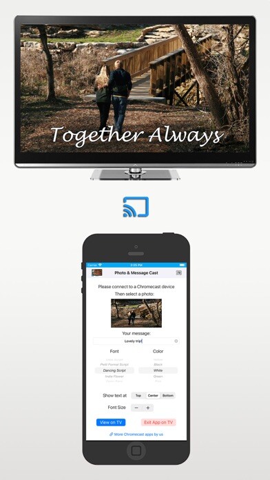 Emulate iPhone app Cast photo and text to TV using MyAndroid Emulate iPhone app Cast photo and text to TV using MyAndroid