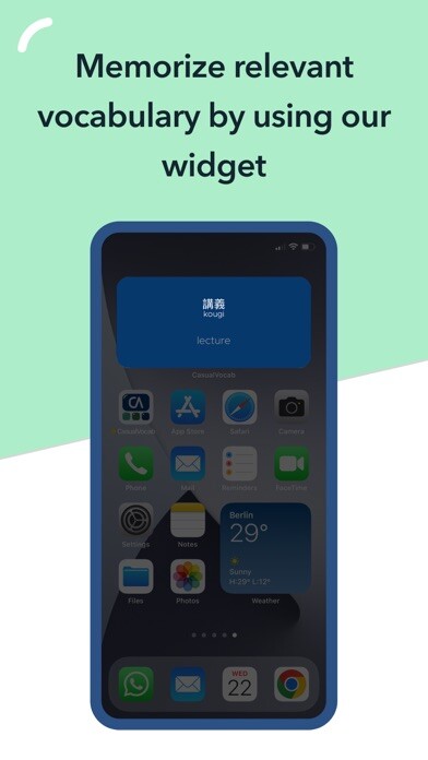 Emulate iPhone app CasualVocab Widget - Japanese using MyAndroid Emulate iPhone app CasualVocab Widget - Japanese using MyAndroid