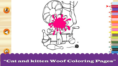Emulate iPhone app Cat and kitten Woof Coloring Pages using MyAndroid Emulate iPhone app Cat and kitten Woof Coloring Pages using MyAndroid
