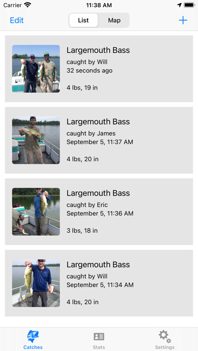Emulate iPhone app Catch - Fish Log for Anglers using MyAndroid