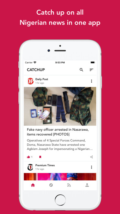 Emulate iPhone app Catchup - Nigerian News using MyAndroid Emulate iPhone app Catchup - Nigerian News using MyAndroid