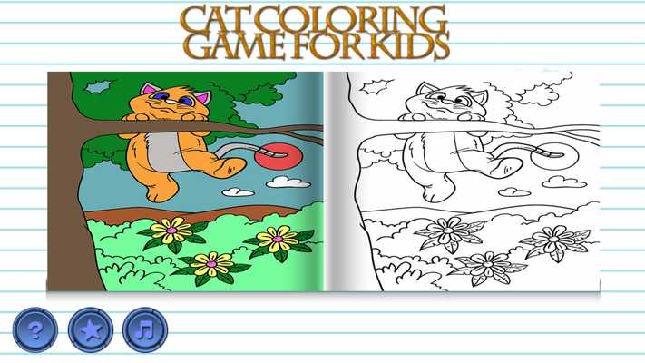 Emulate Android APK Cat Coloring Page for kids