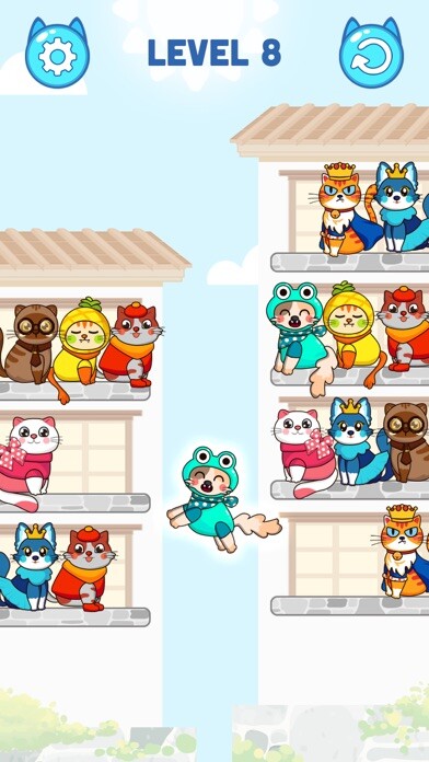 Emulate iPhone app Cat Color Sort Puzzle using MyAndroid Emulate iPhone app Cat Color Sort Puzzle using MyAndroid