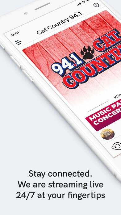 Emulate iPhone app Cat Country 94.1 using MyAndroid Emulate iPhone app Cat Country 94.1 using MyAndroid