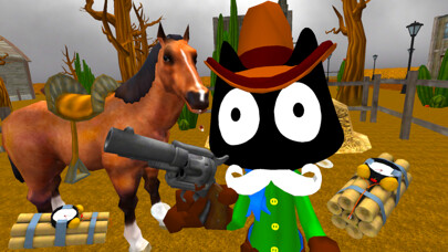 Emulate iPhone app Cat Cowboy. Neighbor Escape using MyAndroid Emulate iPhone app Cat Cowboy. Neighbor Escape using MyAndroid