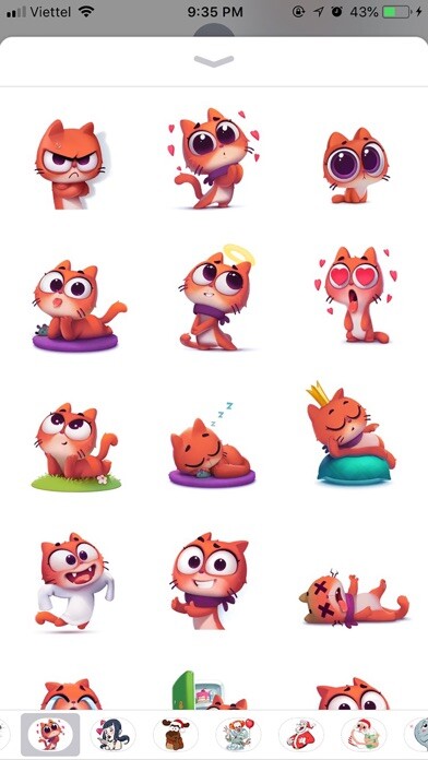 Emulate iPhone app Cat Cute Pun Funny Stickers using MyAndroid Emulate iPhone app Cat Cute Pun Funny Stickers using MyAndroid