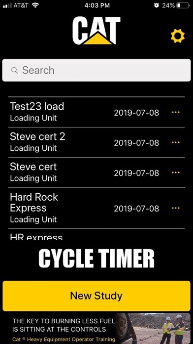 Emulate iPhone app Cat® Cycle Timer using MyAndroid