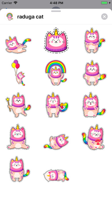 Emulate iPhone app Cat Emoji Stickers for Message using MyAndroid
