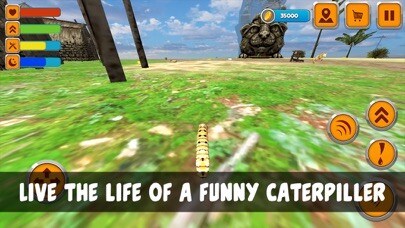 Emulate iPhone app Caterpillar Insect Life Simulator using MyAndroid