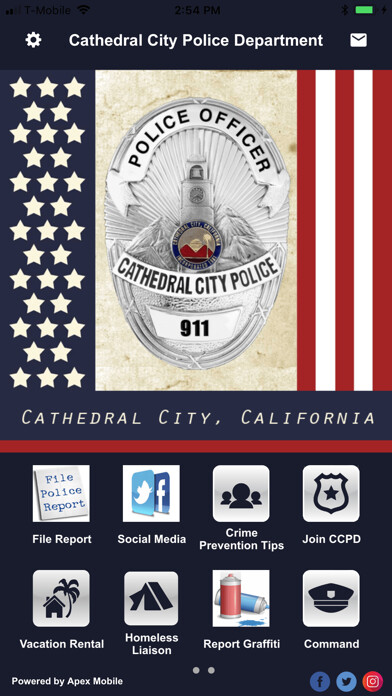 Emulate iPhone app Cathedral City PD using MyAndroid Emulate iPhone app Cathedral City PD using MyAndroid