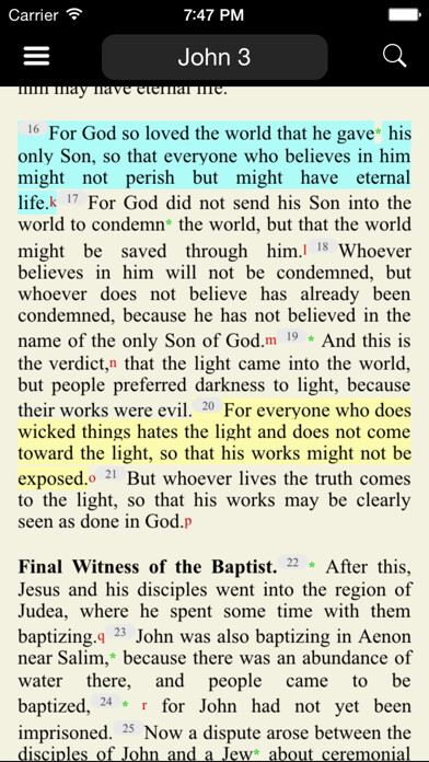 Emulate iPhone app Catholic New American Bible RE using MyAndroid