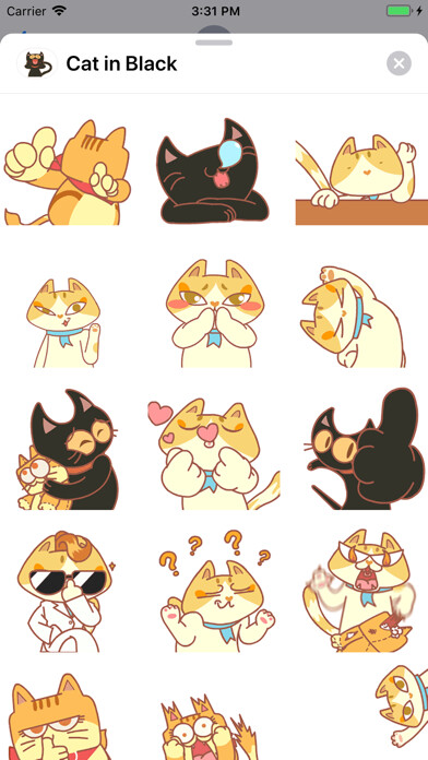 Emulate iPhone app Cat in Black Animated using MyAndroid