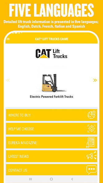 Run android online APK Cat® Lift Trucks - EUR/AME-CIS from MyAndroid or emulate Cat® Lift Trucks - EUR/AME-CIS using MyAndroid Run android online APK Cat® Lift Trucks - EUR/AME-CIS from MyAndroid or emulate Cat® Lift Trucks - EUR/AME-CIS using MyAndroid