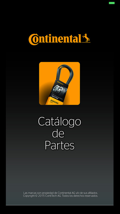 Emulate iPhone app Catálogo de Partes Elite using MyAndroid