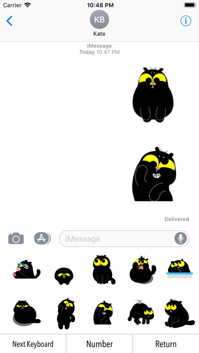 Emulate iPhone app CatMoji - funny cat expresion using MyAndroid