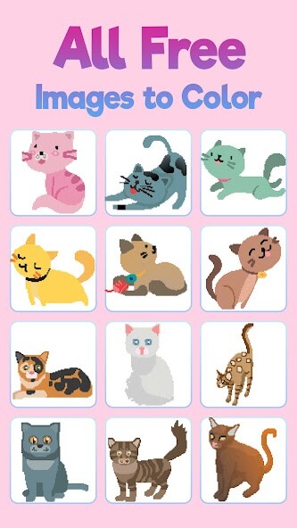 Run android online APK Cats Pixel Art Paint Book Page from MyAndroid or emulate Cats Pixel Art Paint Book Page using MyAndroid