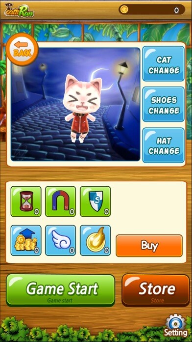 Emulate iPhone app CatsRun for ZOM using MyAndroid