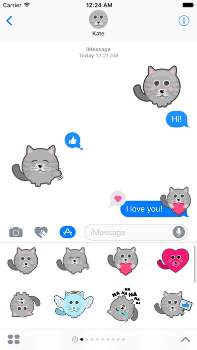 Emulate iPhone app Cat Stickers for iMessage using MyAndroid Emulate iPhone app Cat Stickers for iMessage using MyAndroid
