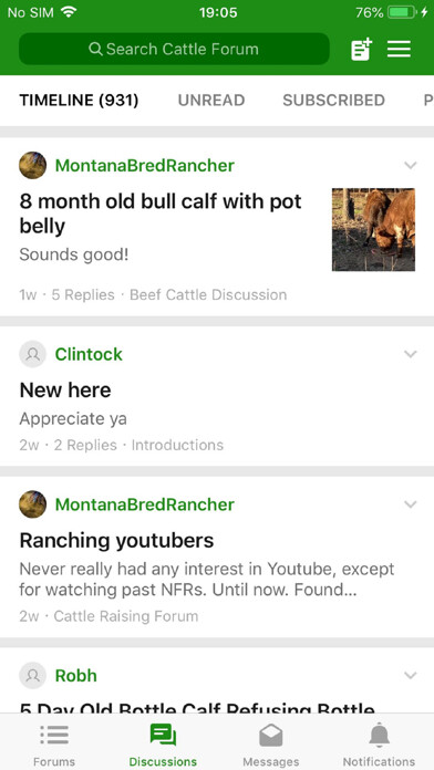 Emulate iPhone app Cattle Forum using MyAndroid