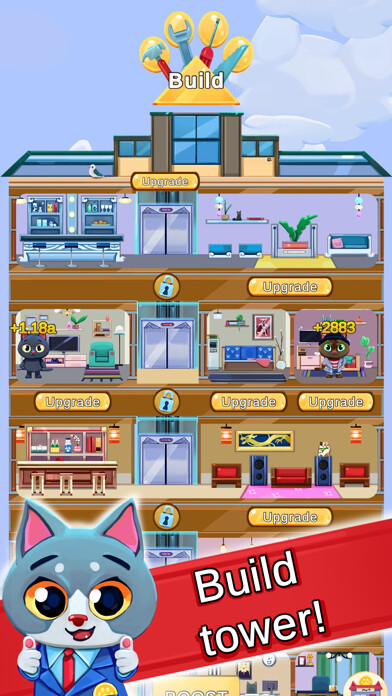 Emulate iPhone app Cat Tower: Idle builder! using MyAndroid Emulate iPhone app Cat Tower: Idle builder! using MyAndroid