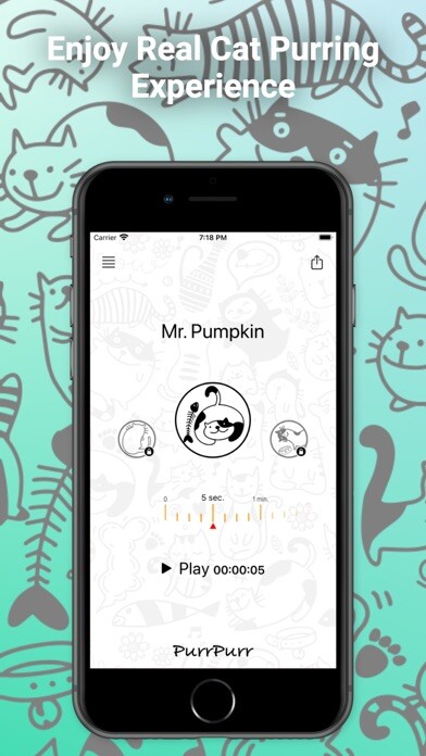 Emulate iPhone app Cat Whisper - White Noise using MyAndroid