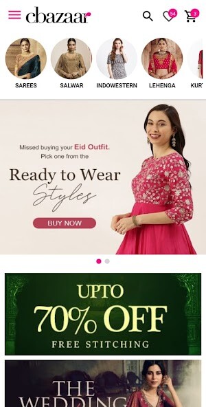 Run android online APK Cbazaar - Custom stitched Indian Clothing from MyAndroid or emulate Cbazaar - Custom stitched Indian Clothing using MyAndroid