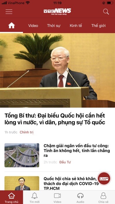 Emulate iPhone app Đọc báo VTC News using MyAndroid Emulate iPhone app Đọc báo VTC News using MyAndroid