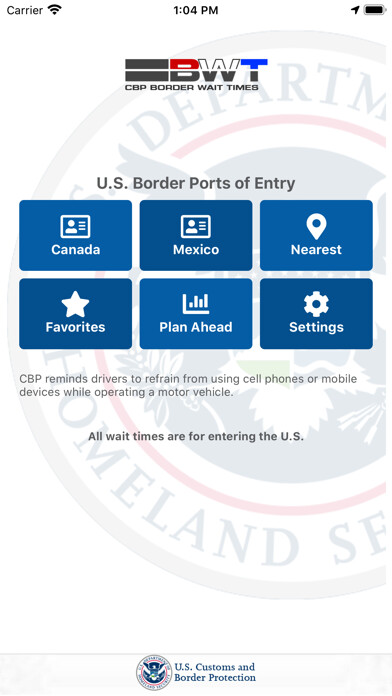 Emulate iPhone app CBP Border Wait Times using MyAndroid Emulate iPhone app CBP Border Wait Times using MyAndroid