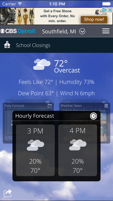 Emulate Android APK CBS Detroit Weather Emulate Android APK CBS Detroit Weather