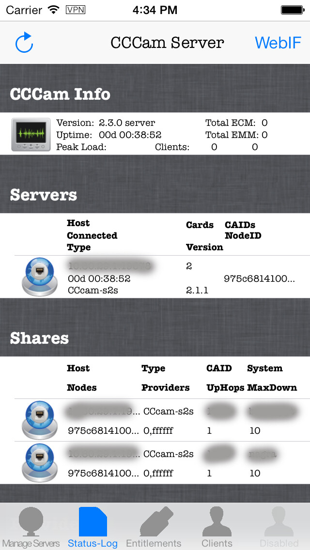 Emulate iPhone app CCCam Manager using MyAndroid Emulate iPhone app CCCam Manager using MyAndroid