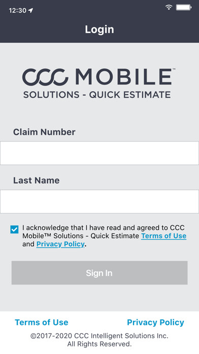 Emulate iPhone app CCC Mobile™ - Quick Estimate using MyAndroid