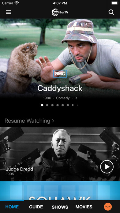 Emulate iPhone app CCFiber TV using MyAndroid