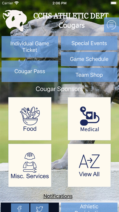 Emulate iPhone app CCHS Athletics using MyAndroid Emulate iPhone app CCHS Athletics using MyAndroid