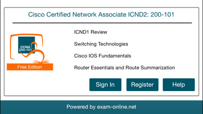 Emulate iPhone app CCNA 200-101 Exam Online Lite using MyAndroid