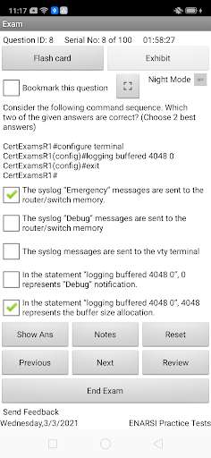 Run android online APK CCNP ENARSI 300-410 Exam Simulator from MyAndroid or emulate CCNP ENARSI 300-410 Exam Simulator using MyAndroid