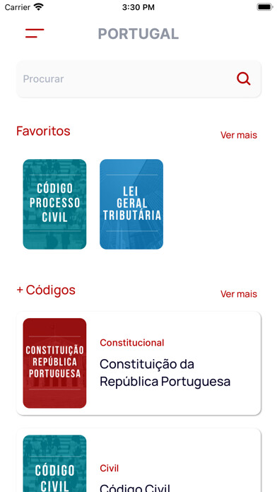 Emulate iPhone app Códigos de Direito using MyAndroid Emulate iPhone app Códigos de Direito using MyAndroid