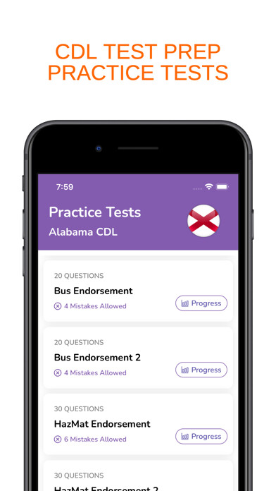 Emulate iPhone app CDL Permit Test Practice using MyAndroid Emulate iPhone app CDL Permit Test Practice using MyAndroid