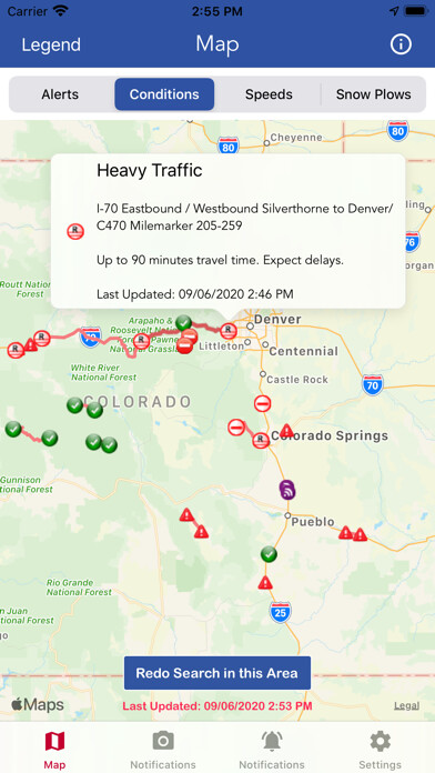 Emulate iPhone app CDOT Colorado Road Conditions using MyAndroid Emulate iPhone app CDOT Colorado Road Conditions using MyAndroid