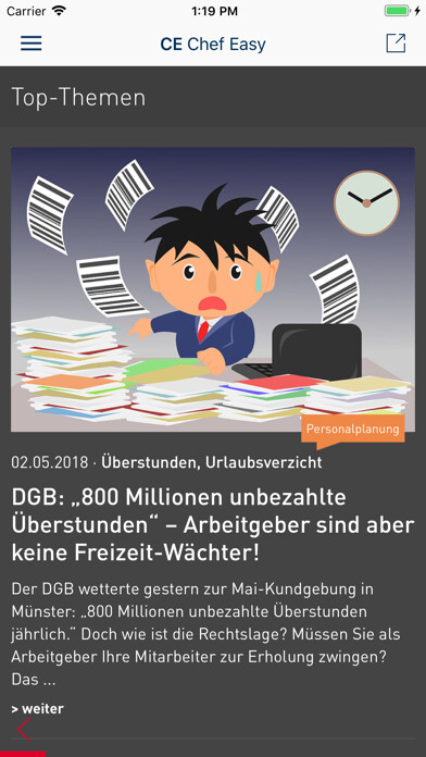 Emulate iPhone app CE Chef easy: Für Arbeitgeber using MyAndroid