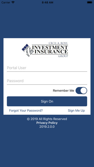 Emulate iPhone app Cecil A. Ross Online using MyAndroid