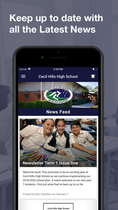 Emulate iPhone app Cecil Hills High School using MyAndroid