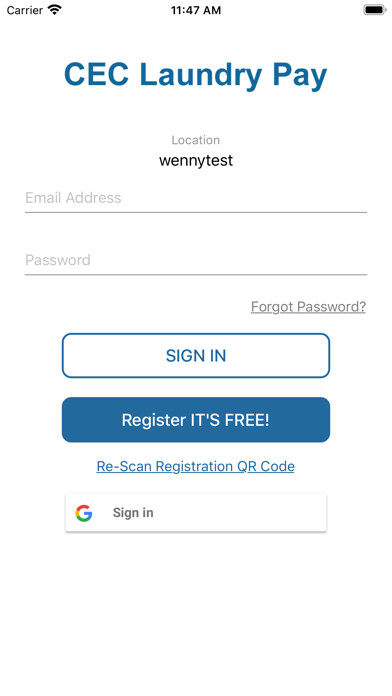 Emulate iPhone app CEC Laundry Pay using MyAndroid