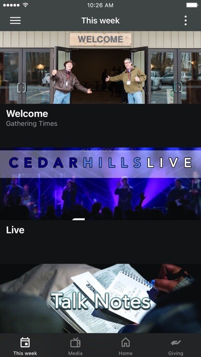 Emulate iPhone app Cedar Hills Church using MyAndroid Emulate iPhone app Cedar Hills Church using MyAndroid