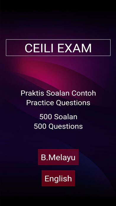 Emulate iPhone app CEILI Exam - BMelayu & English using MyAndroid