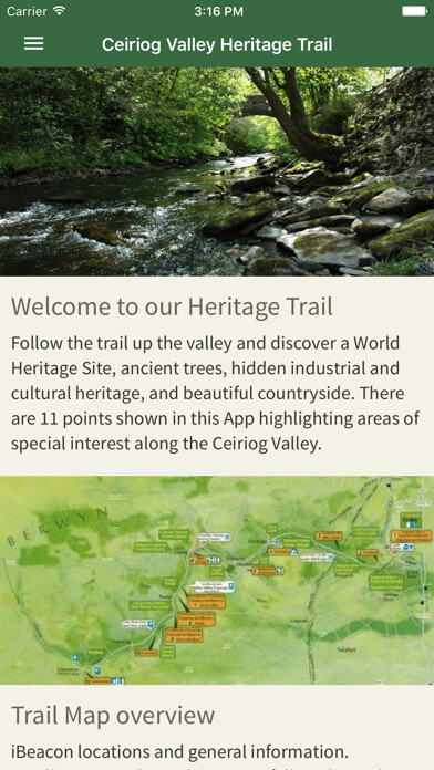 Emulate iPhone app Ceiriog Valley Trail using MyAndroid Emulate iPhone app Ceiriog Valley Trail using MyAndroid
